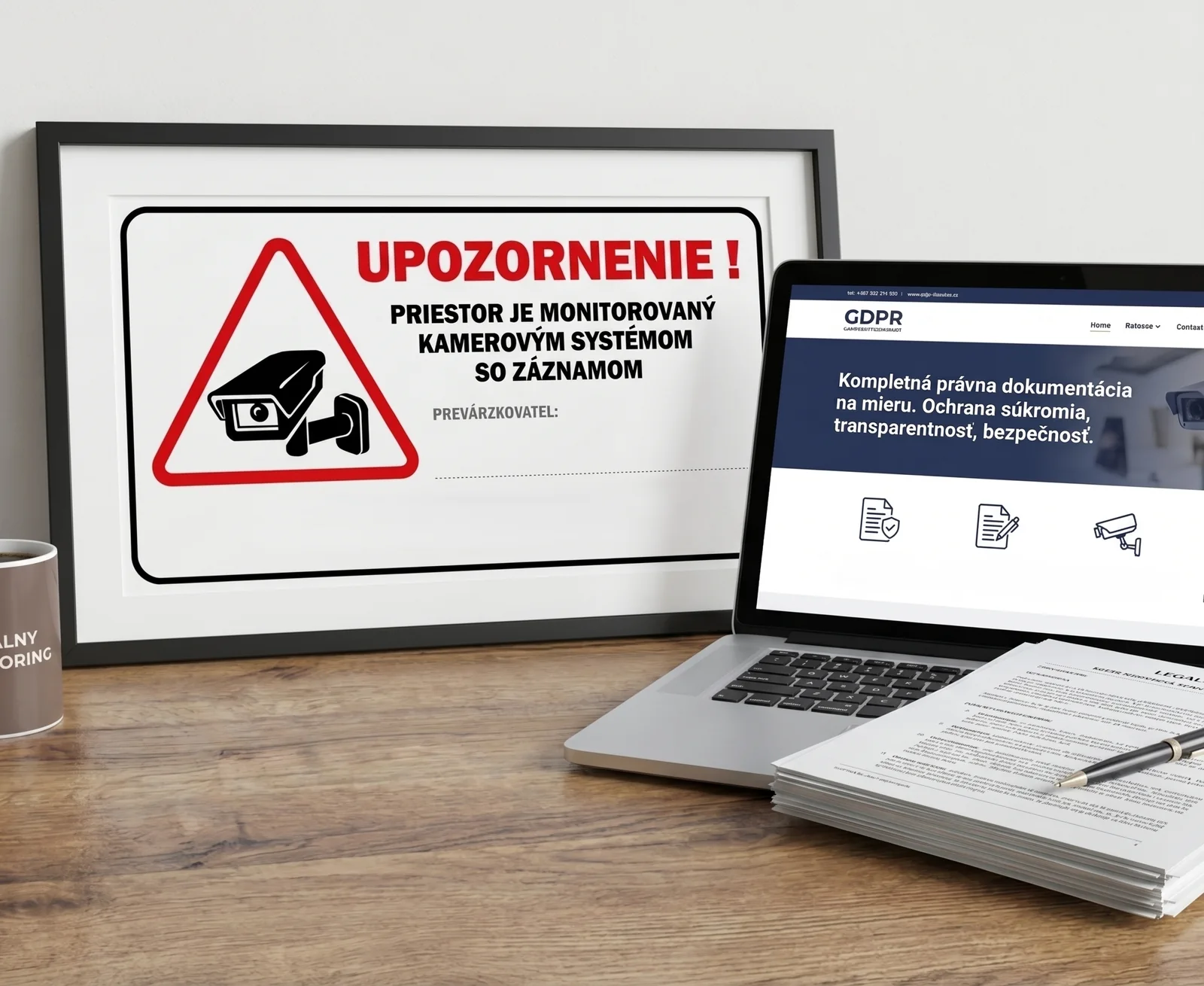 Informačná tabuľa o monitorovaní kamerovým systémom v zmysle GDPR